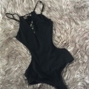 NWT black bodysuit